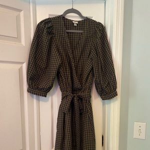 WOMENS size L a New Day, plaid wrap dress